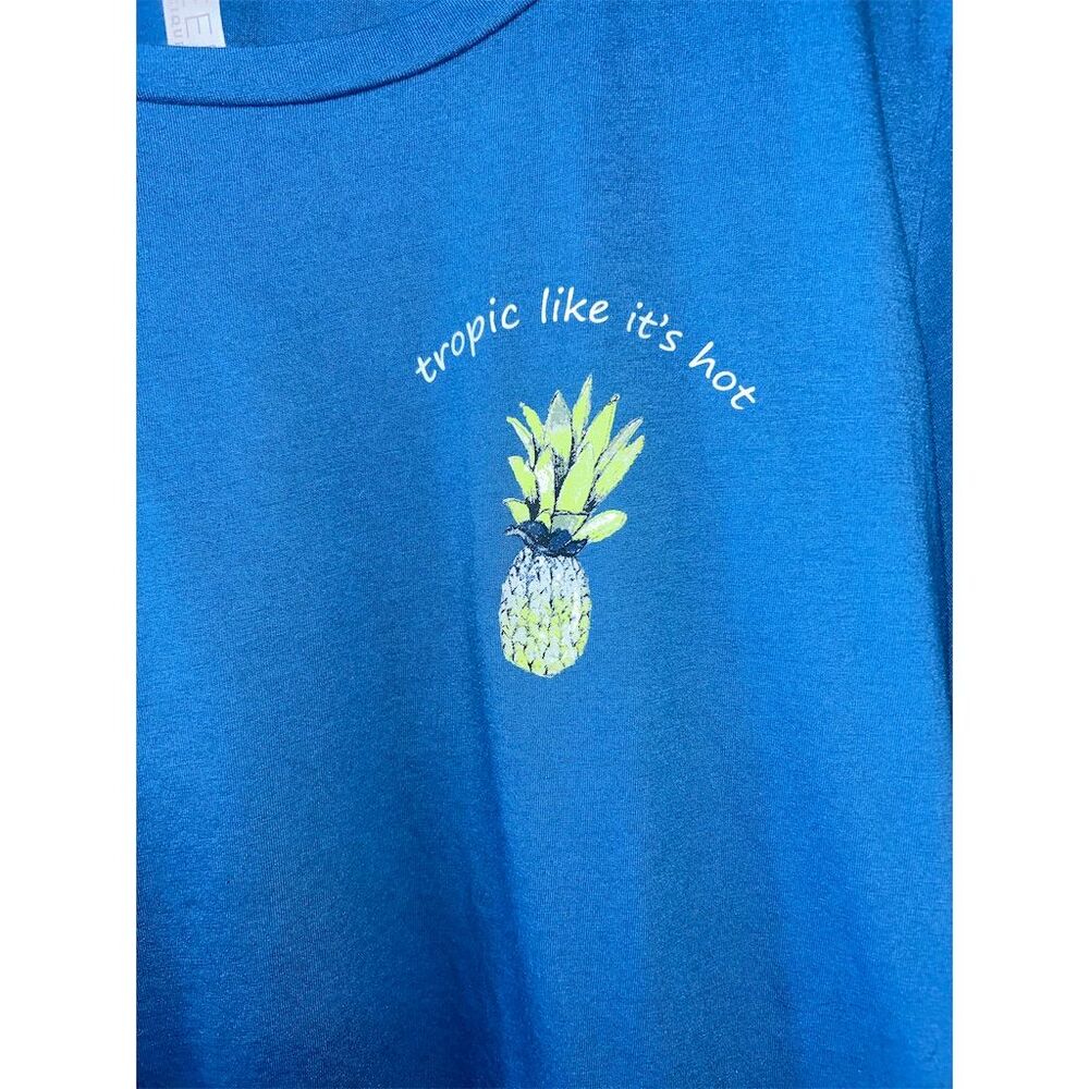 Cacique Women's Plus Size 18/20 Pajama Set Pineapple Graphic Print Blue - Picture 2 of 7